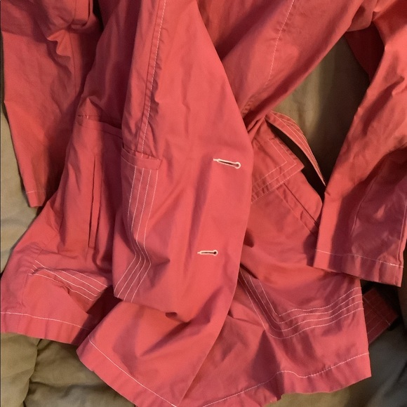 Old navy maternity coral trench coat small - Picture 14 of 16